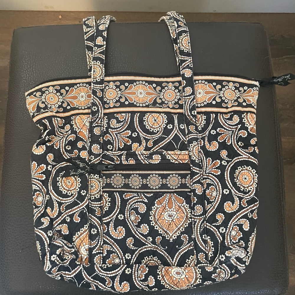 Retired Very Bradley Cafe Latte tote